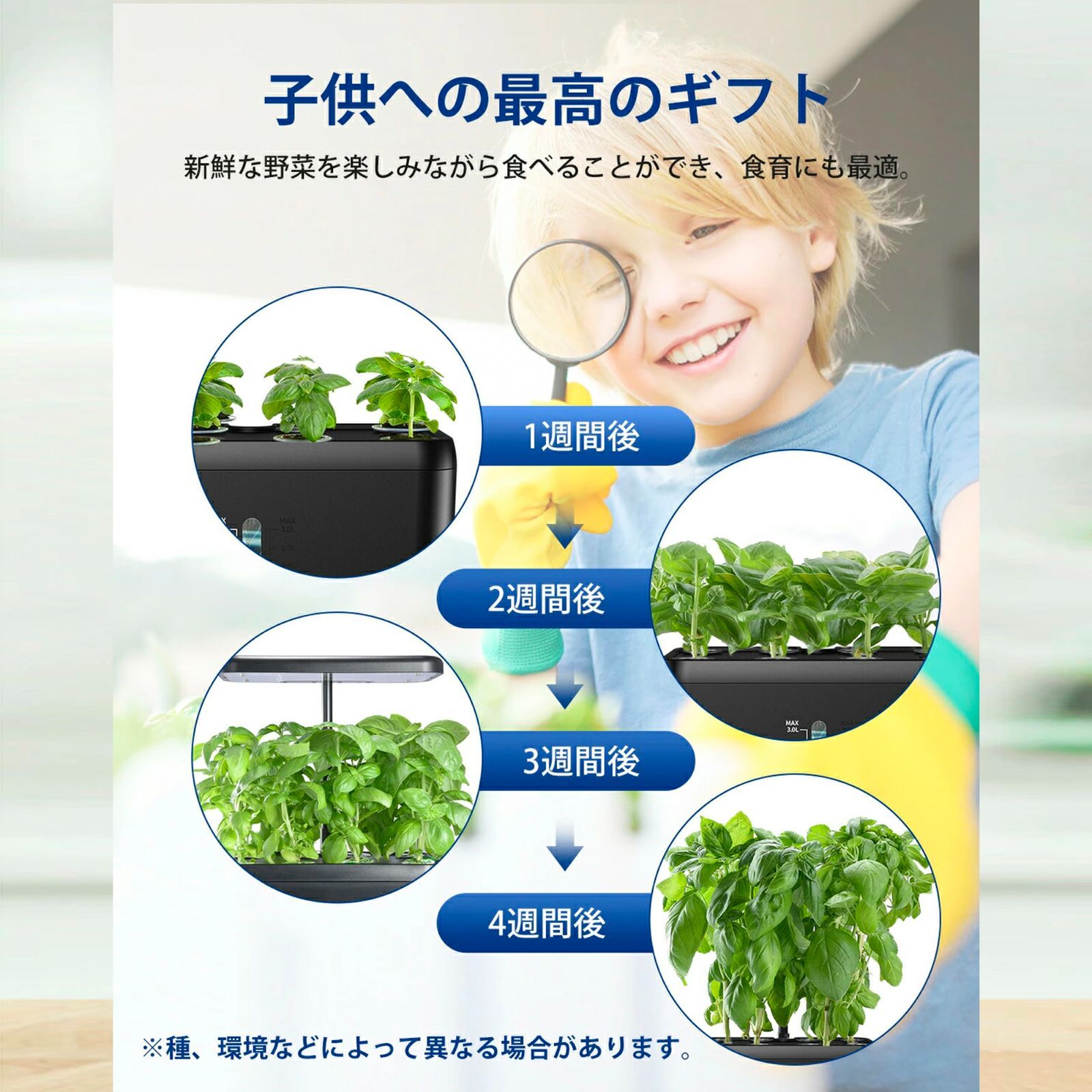 新品】iDOO 水耕栽培キット 8株 同時に栽培 水耕栽培セット 家庭菜園