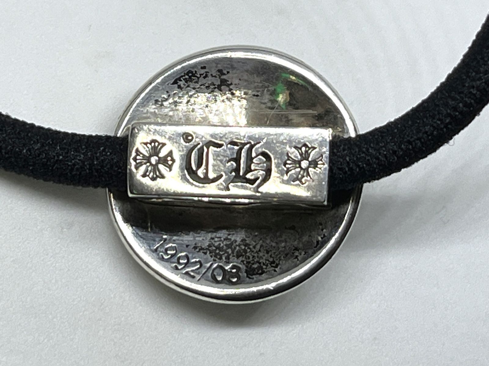 CHROME CHROME HEARTS (クロムハーツ)ハートボタンヘアゴム コンチョ 