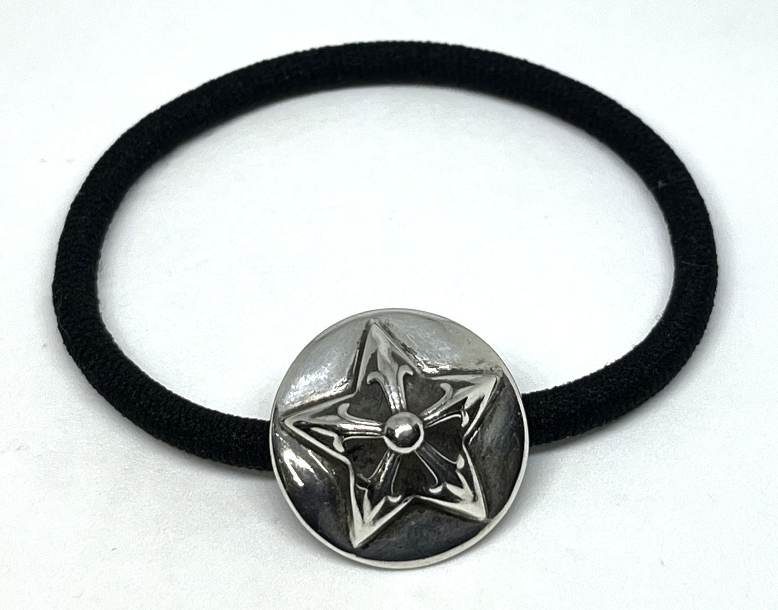 CHROME CHROME HEARTS (クロムハーツ)ハートボタンヘアゴム コンチョ 
