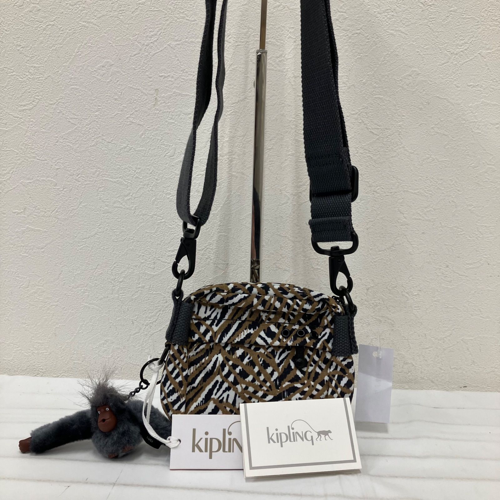 9797 KIPLING キプリング ショルダーバッグ タグ付き チャーム付き 