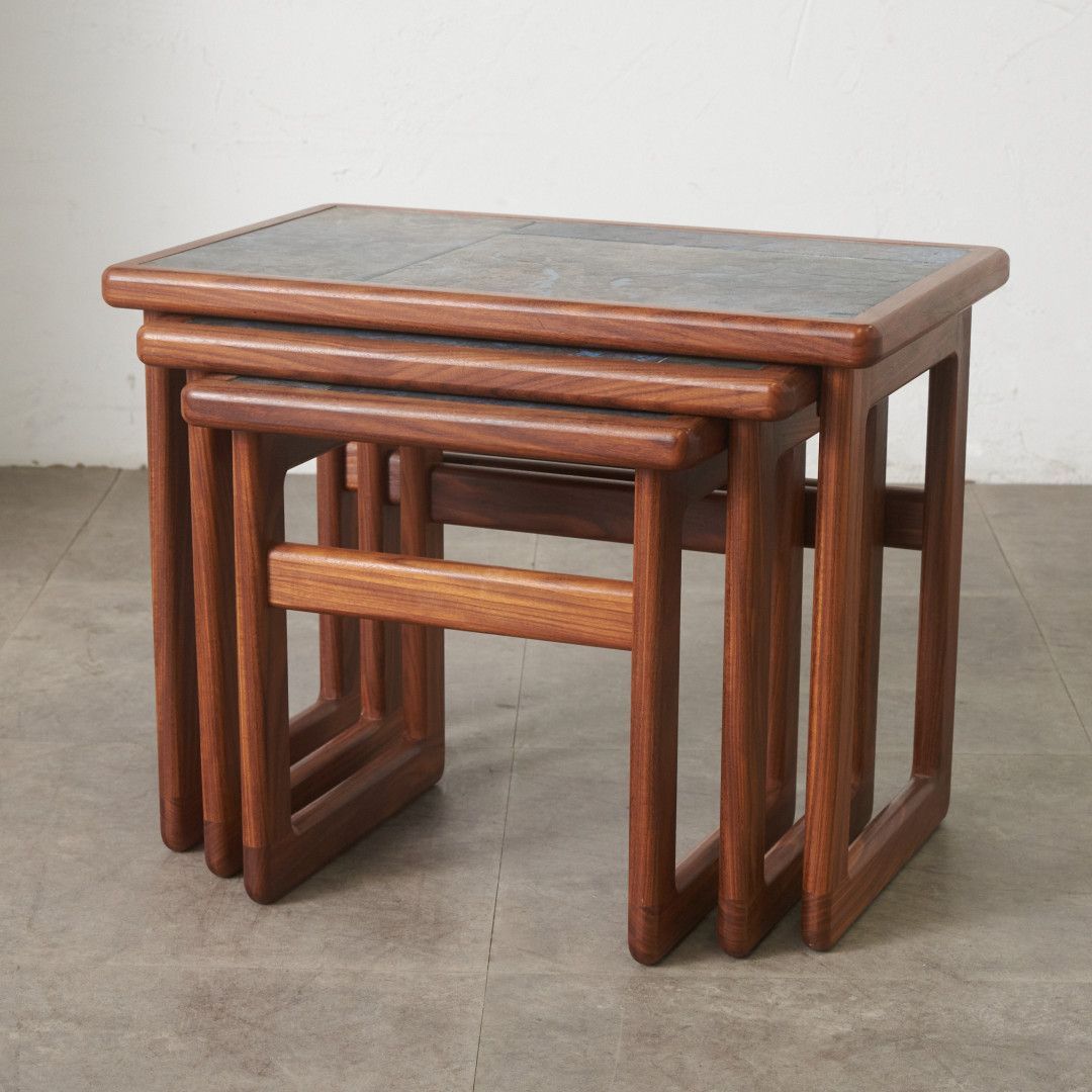 Anbercraft イギリス タイルトップ ネストテーブル コーヒーテーブル