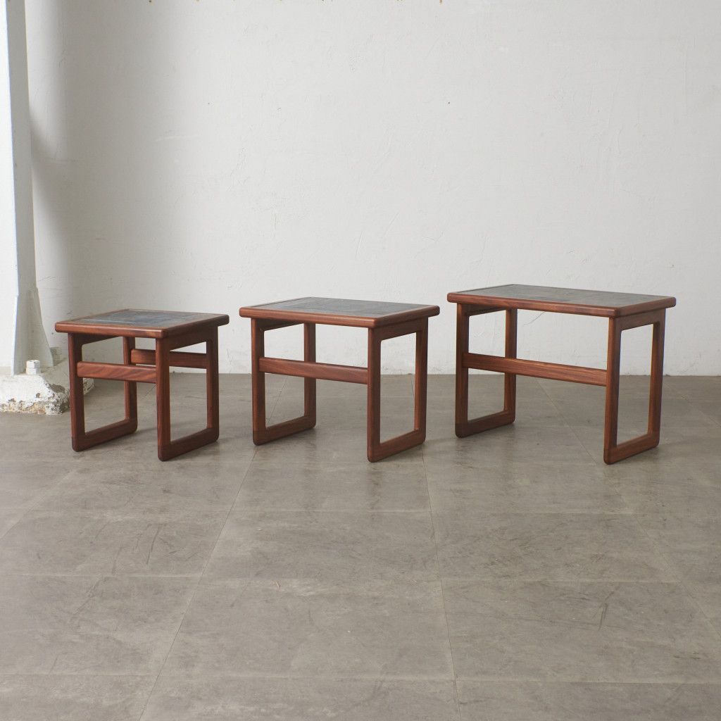 Anbercraft イギリス タイルトップ ネストテーブル コーヒーテーブル