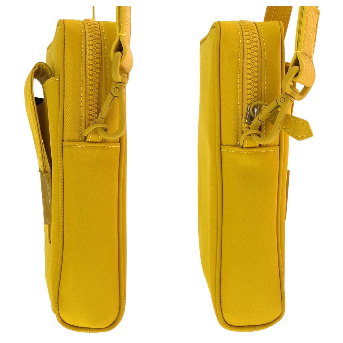 超美品 FENDI フェンディ ロゴ イエロー イエロー金具 ナイロン 7AS056 AG0P ショルダーバッグ ポシェット レディース 502208 【中古】 超美品 FENDI フェンディ ロゴ イエロー イエロー金具 ナイロン 7AS056