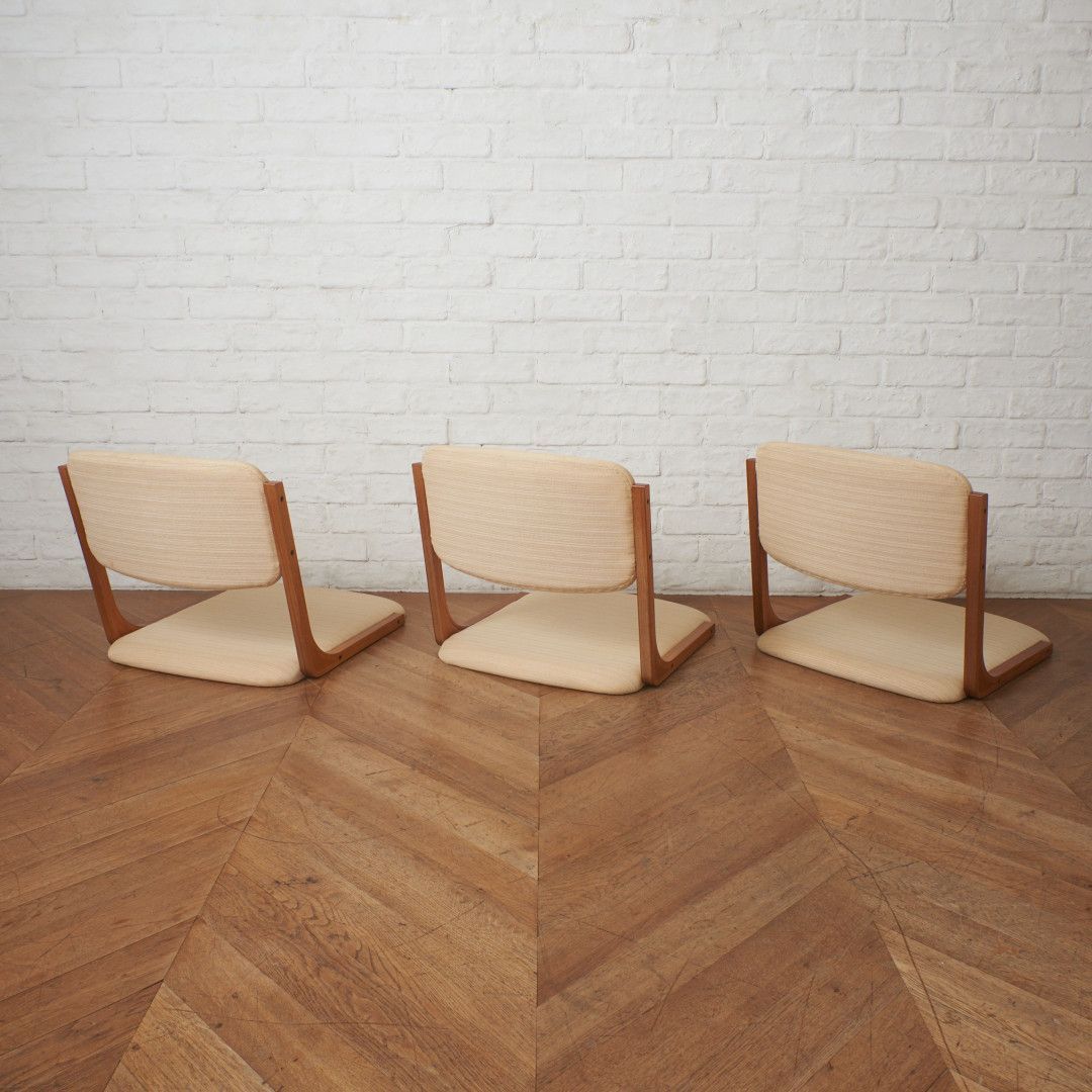 3脚セット 天童木工 Tendo 座椅子 プライウッド 曲げ木 座イス