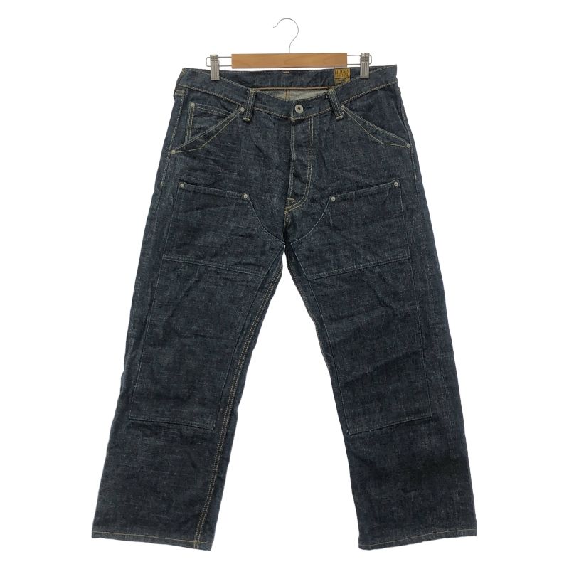 【中古】Trophy Clothing × Mr.Oldman ブラッキーダブルニーデニムパンツ 36 インディゴ トロフィークロージング ミスターオールドマン[10][240010499356] 中古】Trophy Clothing × Mr.Oldman ブラッキーダブルニーデニムパンツ