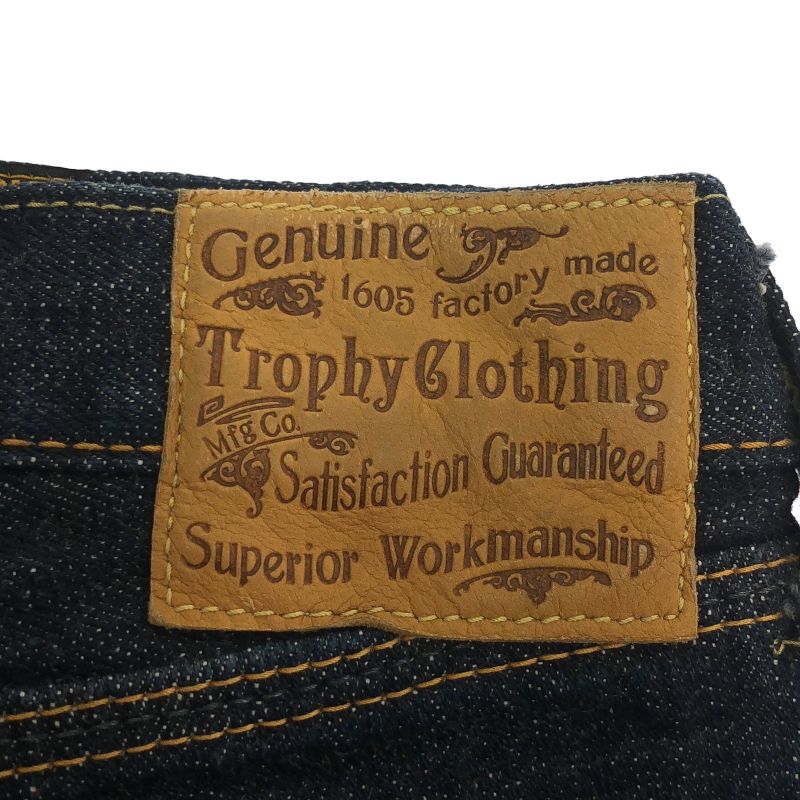 【中古】Trophy Clothing × Mr.Oldman ブラッキーダブルニーデニムパンツ 36 インディゴ トロフィークロージング ミスターオールドマン[10][240010499356] 中古】Trophy Clothing × Mr.Oldman ブラッキーダブルニーデニムパンツ