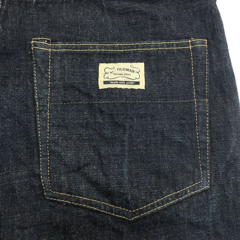 中古】Trophy Clothing × Mr.Oldman ブラッキーダブルニーデニムパンツ
