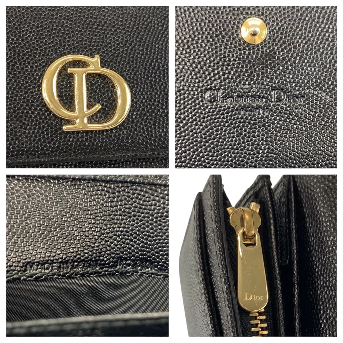 美品 Christian Dior クリスチャンディオール CDロゴ ブラック 黒 