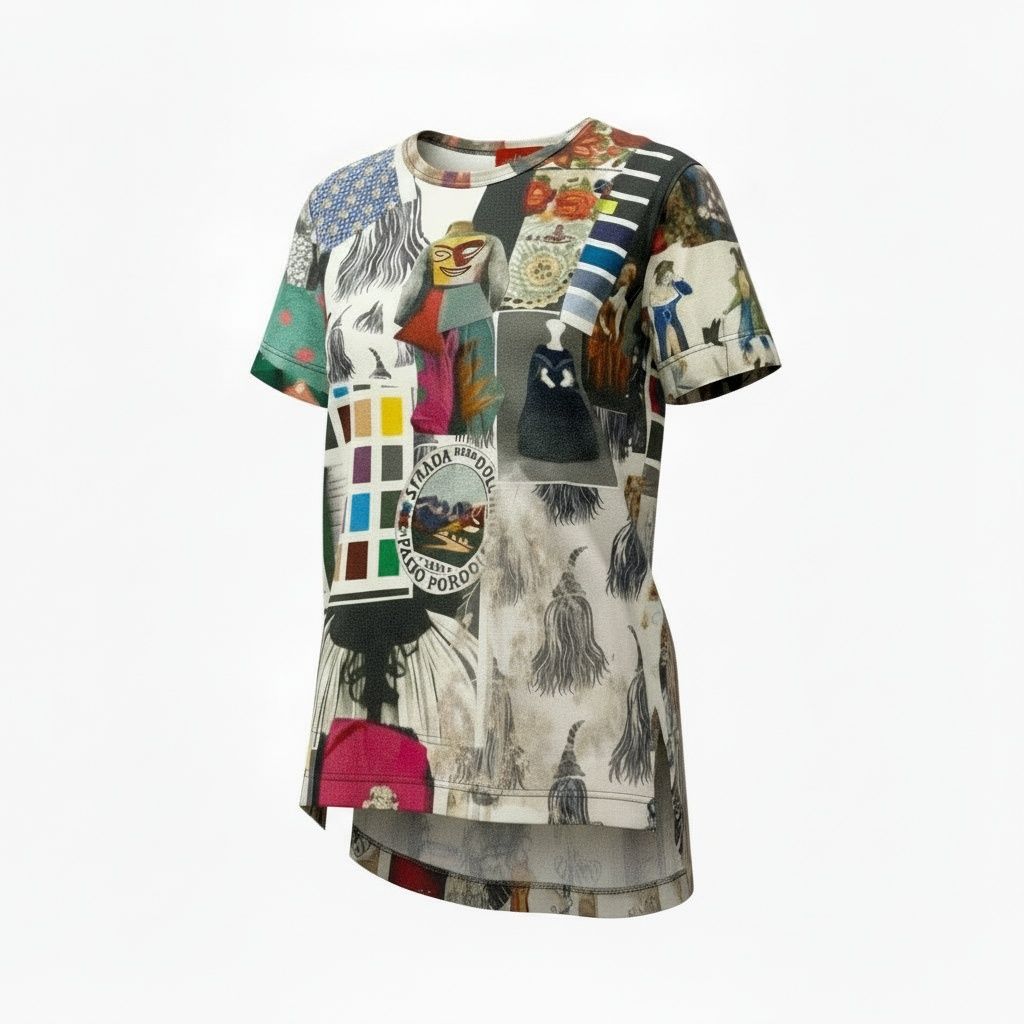 78b26 Vivienne Westwood ヴィヴィアンウエストウッド ムードボード半袖Tシャツ コットンTシャツ 総柄プリント 1612-331022 Mサイズ マルチカラー コットン100％ レディース 女性用u02t 78b26 Vivienne Westwood ヴィヴィアンウエストウッド ムードボード