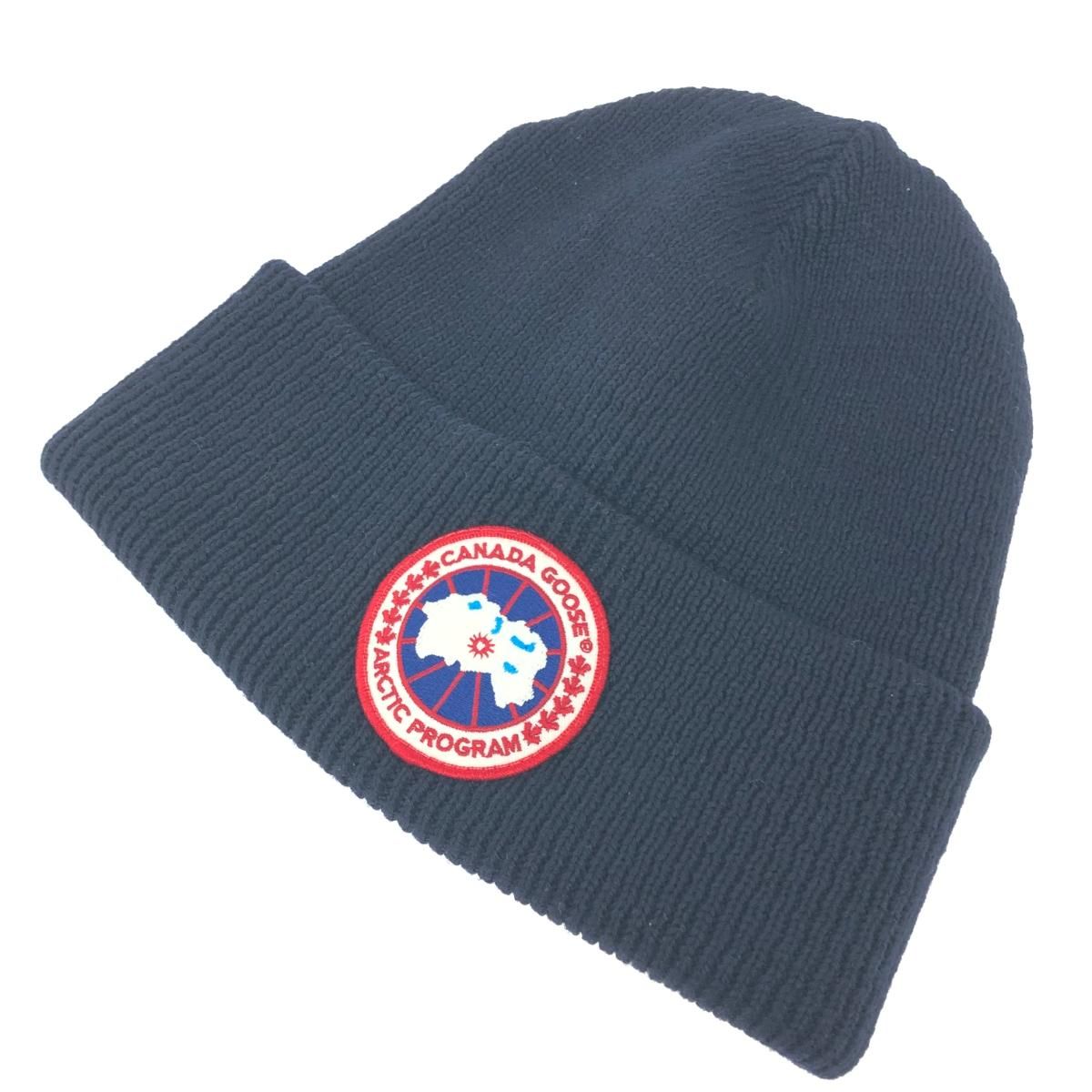 CANADA GOOSE カナダグース ニット帽/ビーニー ロゴワッペン/ウール 