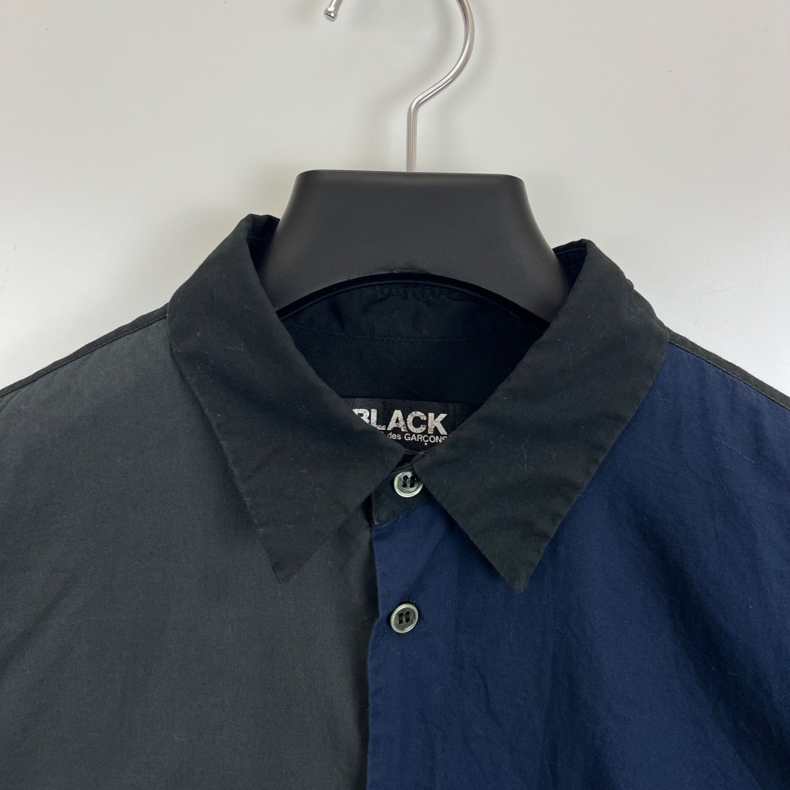 BLACK COMME des GARCONS CDG AD2014 archive panel color L/S shirts