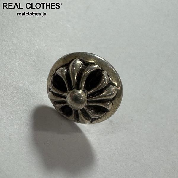 クロムハーツ STUD CRSBLL/クロスボールスタッド シルバーピアス 