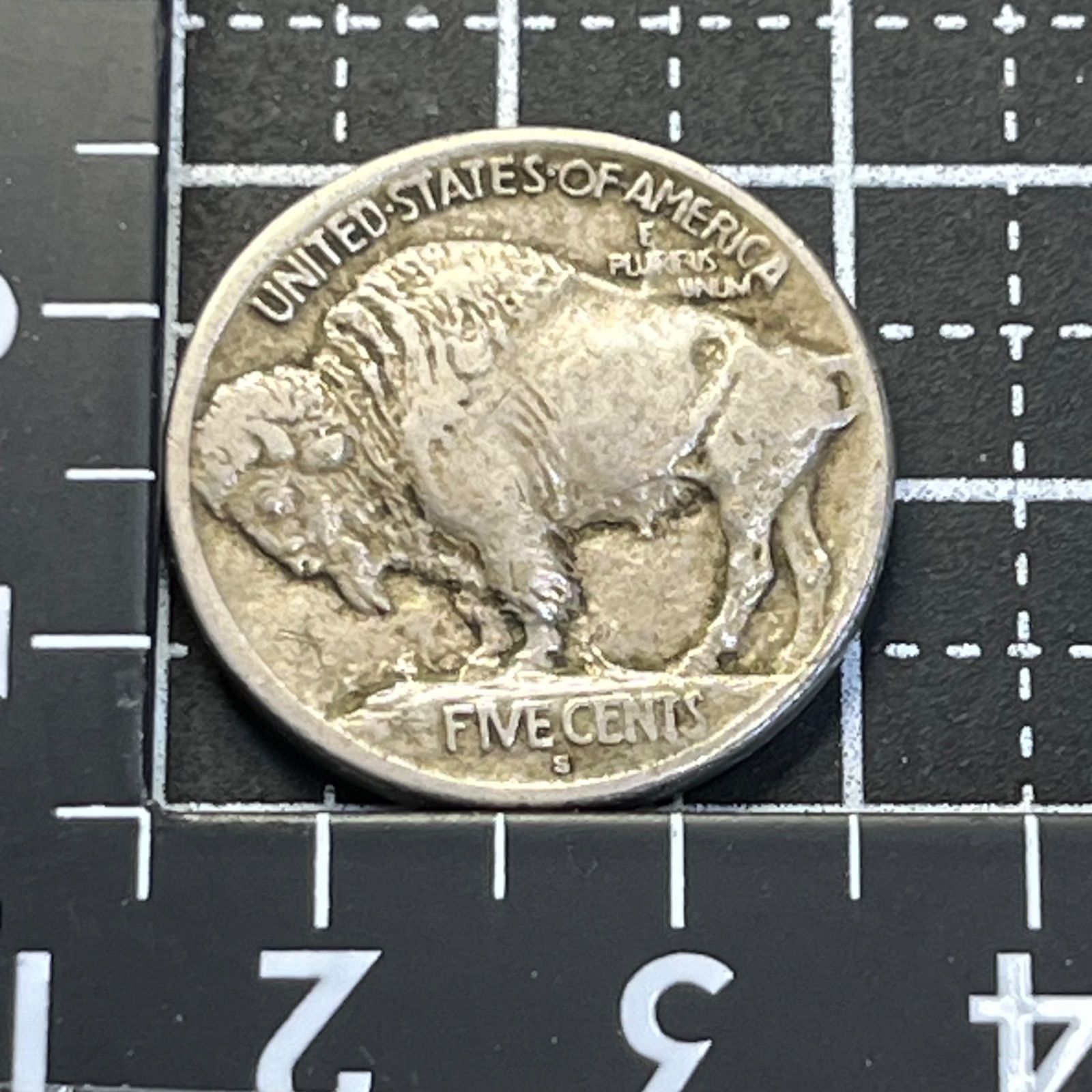 初年号 1913-S TYPE2 バッファローニッケル 5セント サンフランシスコ