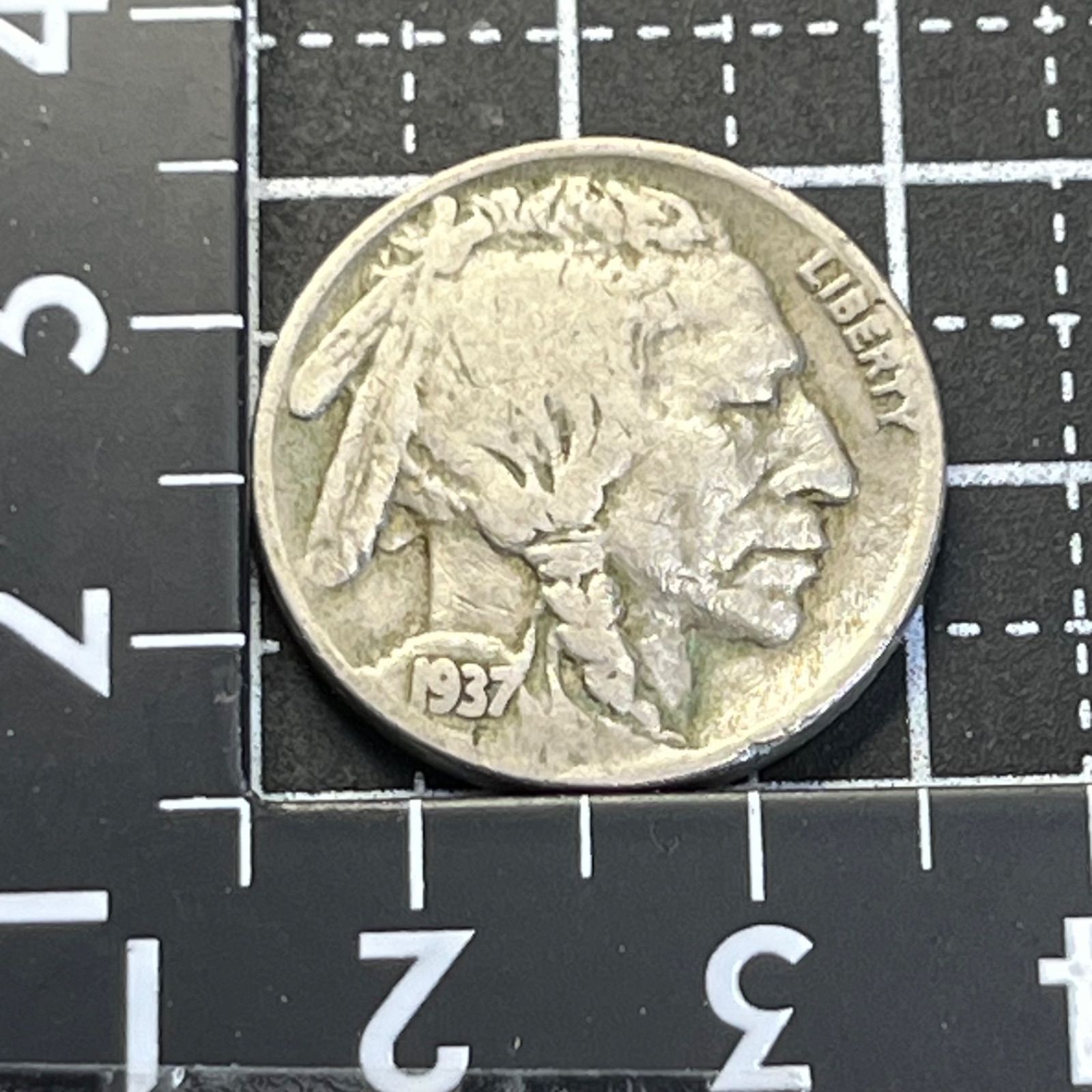 1937年 バッファローニッケル 5セント Type2 最終年 米国西部象徴