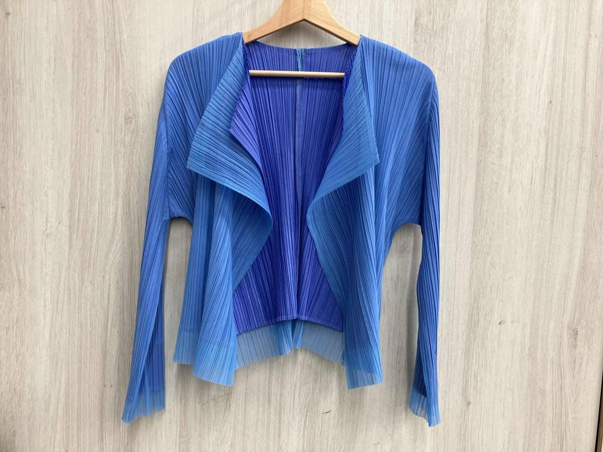 プリーツプリーズ  17SS  PP71-J0702 バイカラープリーツカーディガン レディース 3 PLEATS PLEASE ISSEY MIYAKE プリーツプリーズ イッセイミヤケ