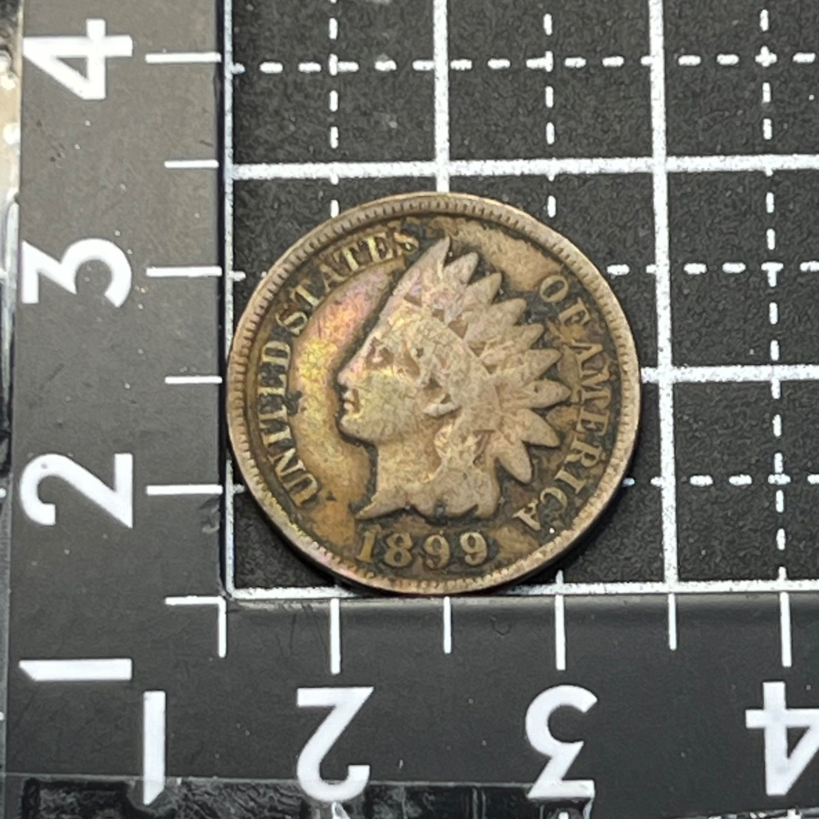 1899年 アメリカ インディアンヘッド 1セント銅貨 ONE CENT 米国古典