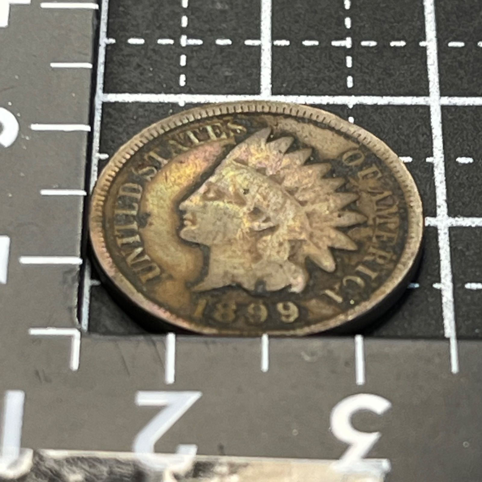 1899年 アメリカ インディアンヘッド 1セント銅貨 ONE CENT 米国古典