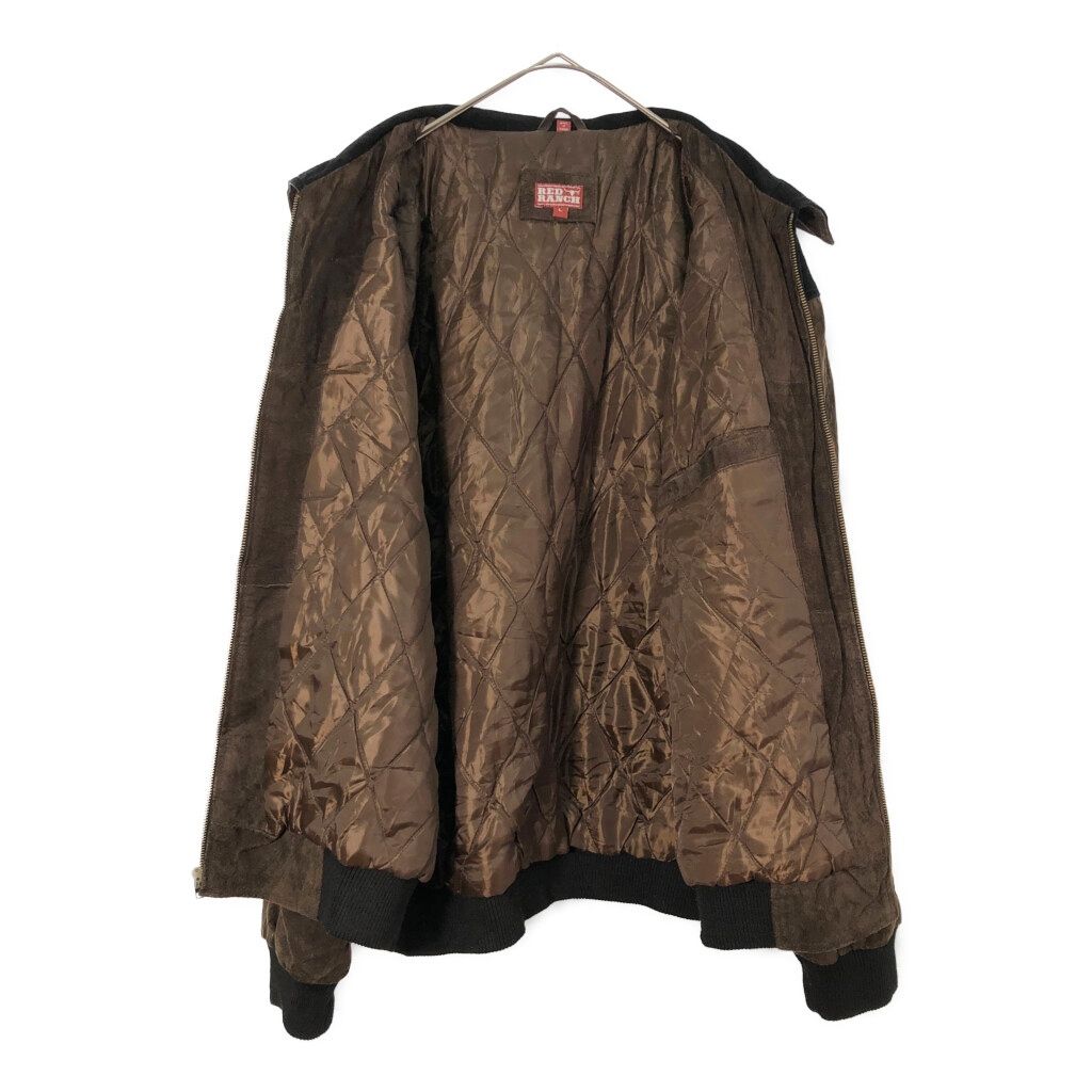 RED RANCH スエードレザー ウエスタンジャケット エスニック ブラウン(メンズ L)中古 古着 X3363 RED RANCH スエードレザー ウエスタンジャケット エスニック ブラウン