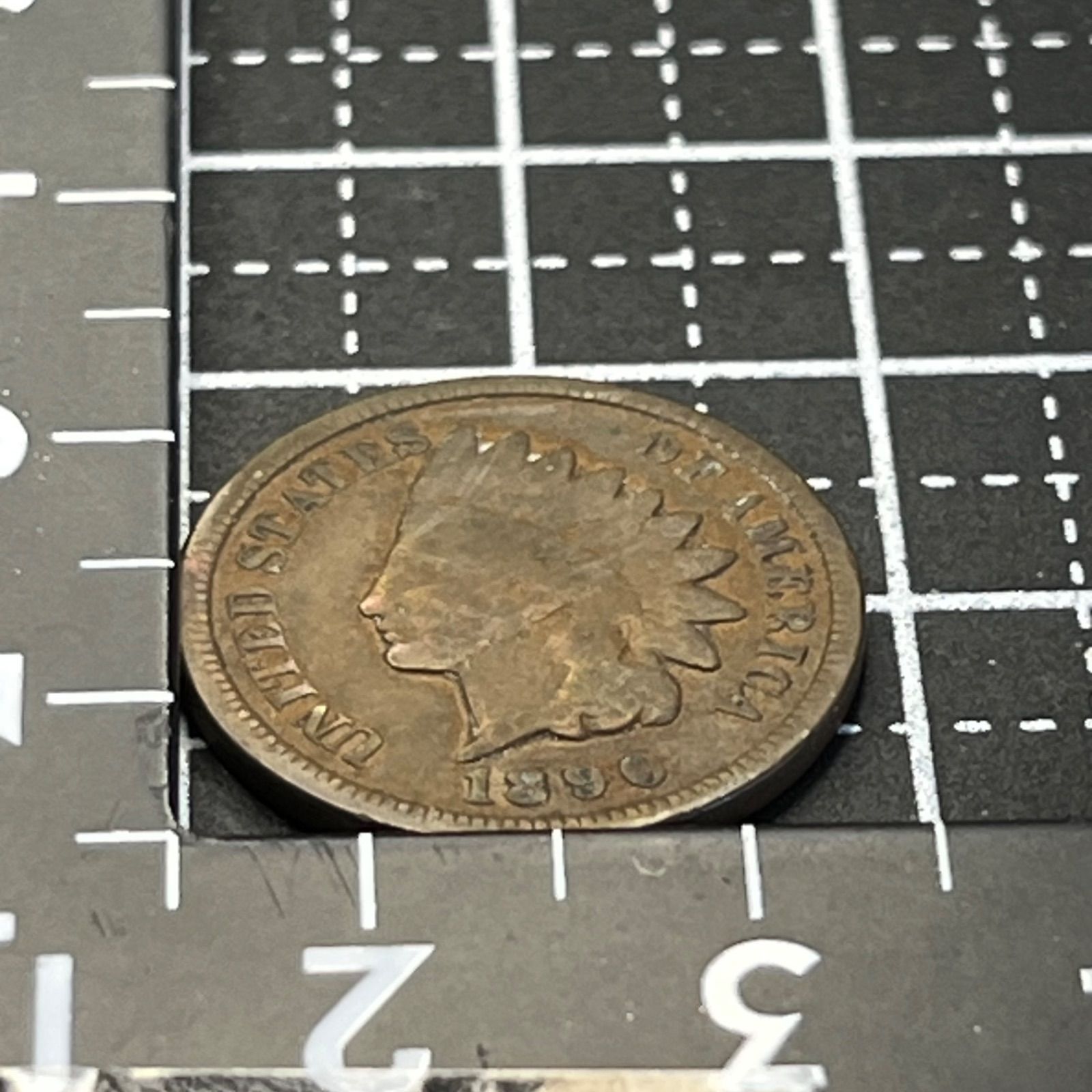 1896年 アメリカ インディアンヘッド 1セント銅貨 ONE CENT 19世紀米国