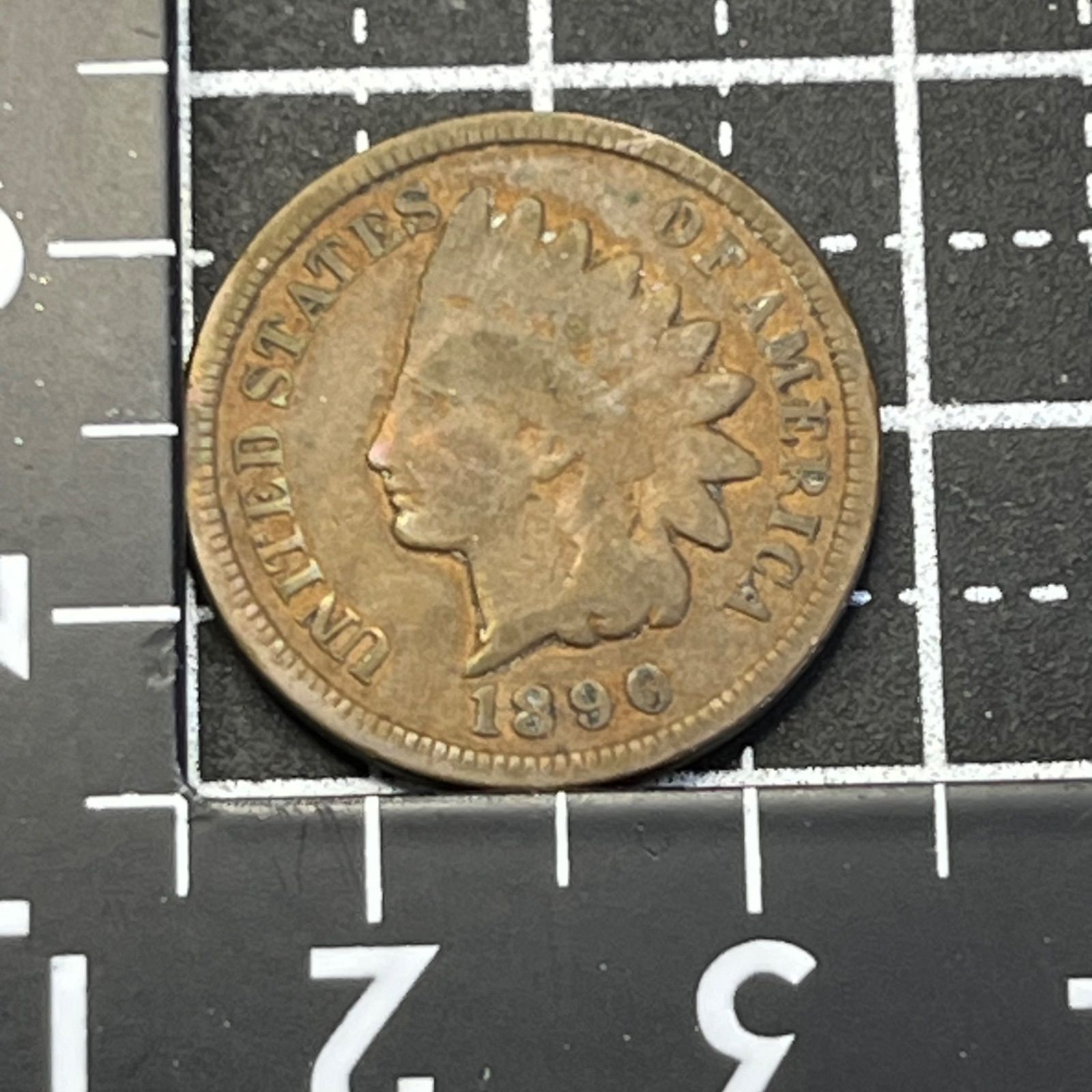 1896年 アメリカ インディアンヘッド 1セント銅貨 ONE CENT 19世紀米国