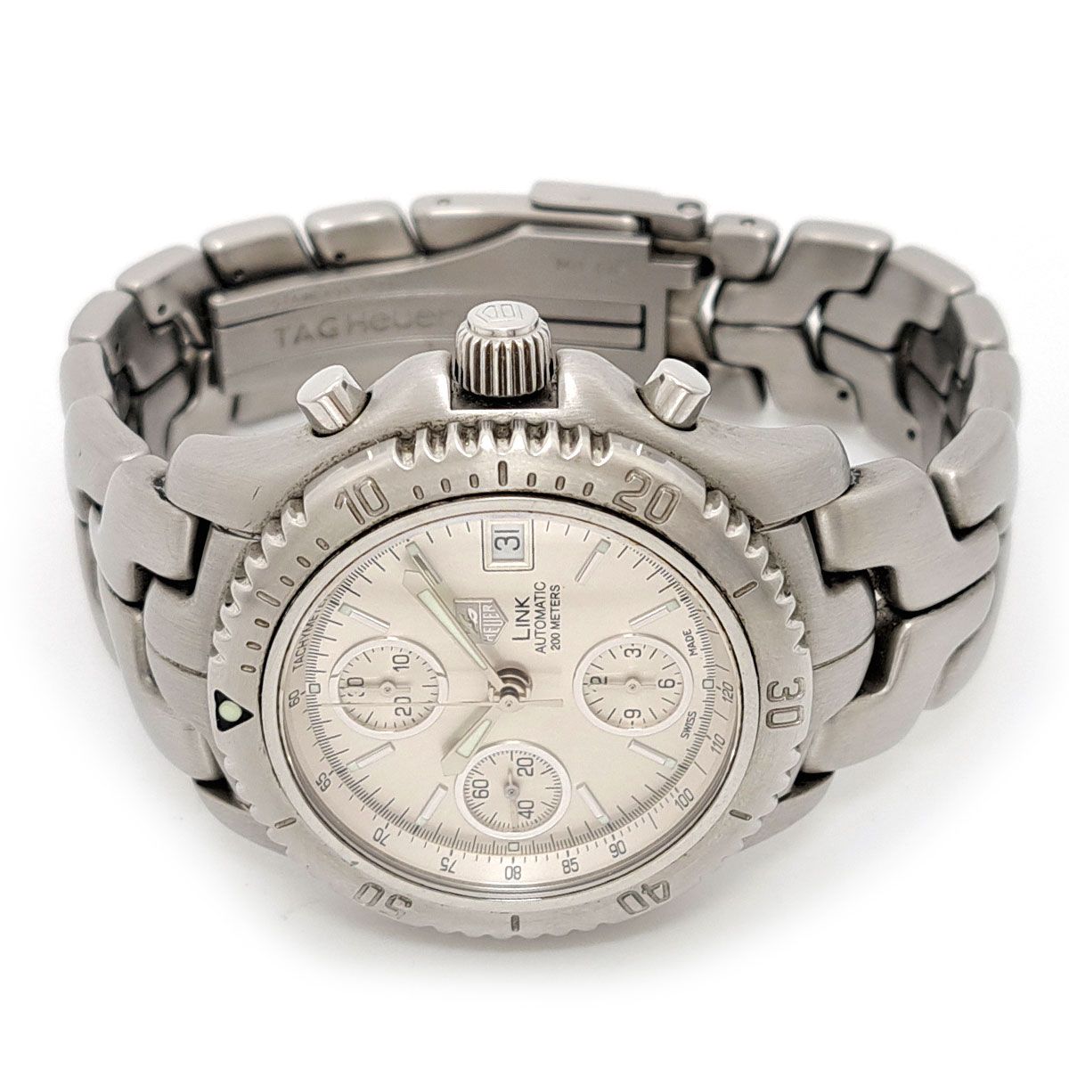  タグホイヤー リンク クロノグラフ オートマティック CT2113 自動巻き ステンレススティール メンズ TAG HEUER 時計 二次会向け 自動巻き時計 腕時計(アナログ)