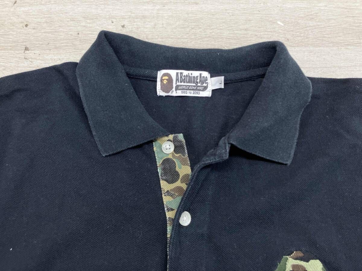 夏 A BATHING APE ア ベイシング エイプ  半袖ポロシャツ 001P00201023X L 黒系 ア ベイシング エイプ®」2024年春夏コレクション - WWDJAPAN