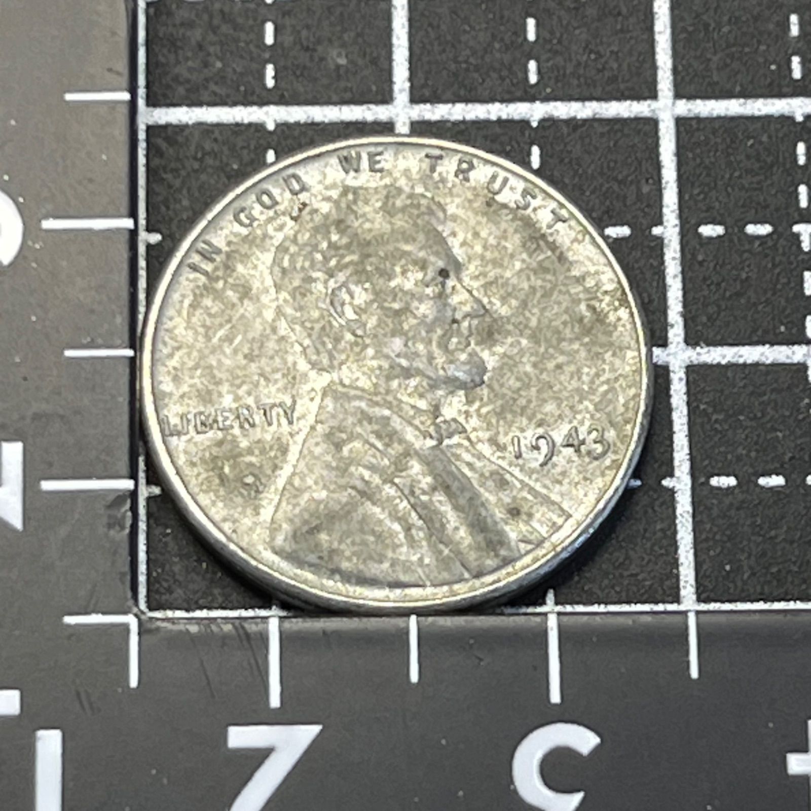 1943年 アメリカ リンカーン1セント スチールセント 戦時亜鉛メッキ鋼