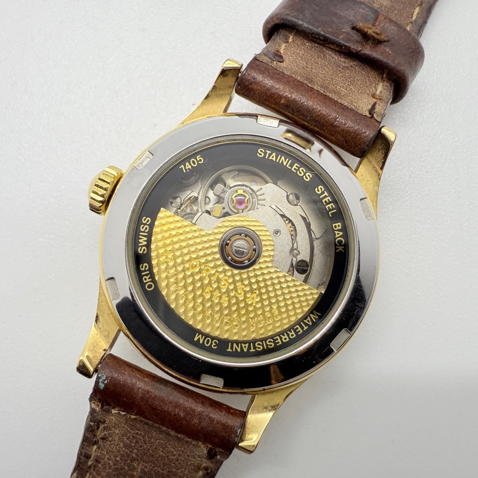 ☆ORIS オリス ポインターデイト 7405 裏スケ 自動巻き レディース 