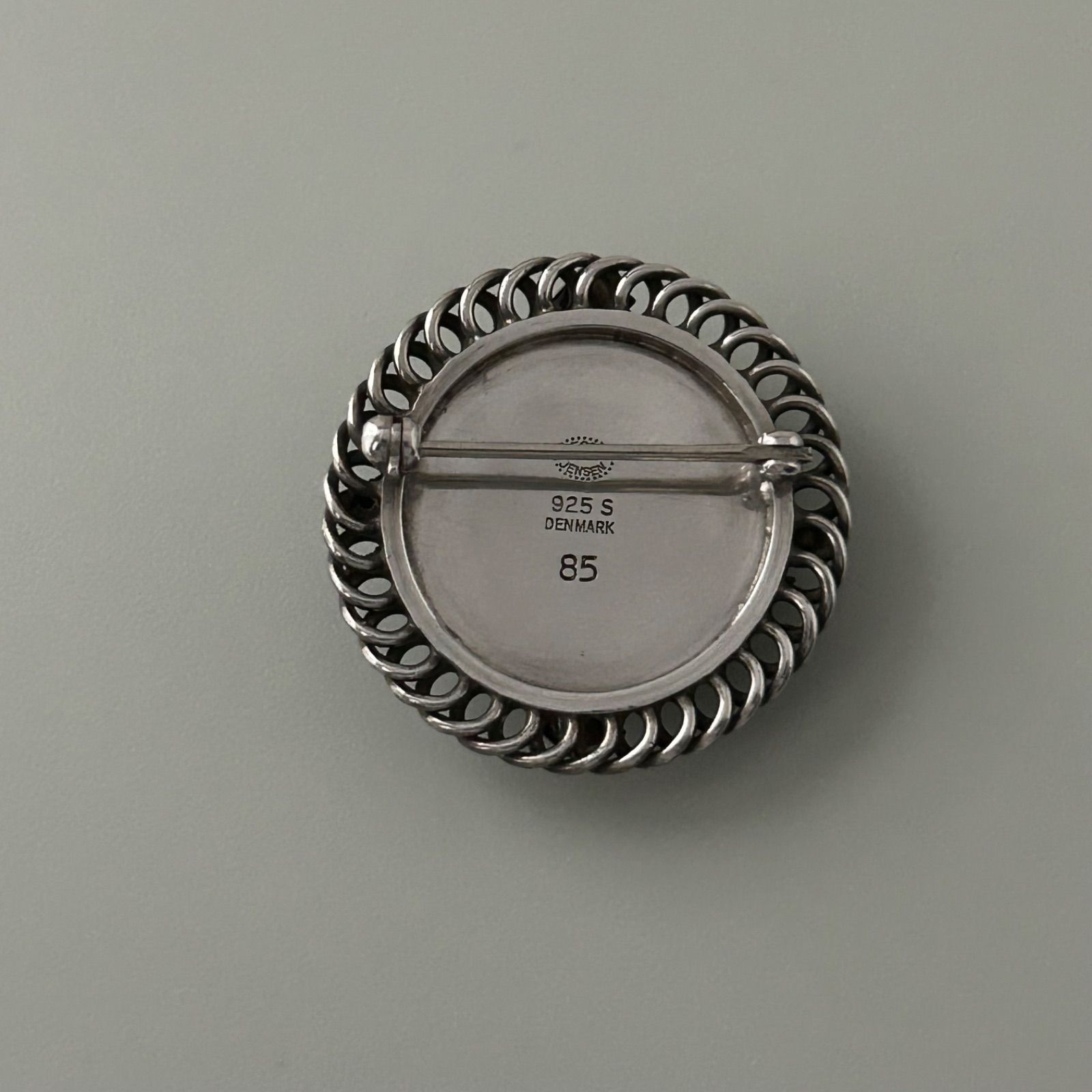 ジョージジェンセン ブローチ 85 グリーンアゲイト AG925 Georg Jensen