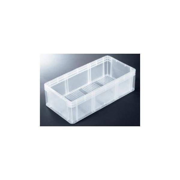 TP規格コンテナボックス 〔TP-362B 穴無し〕 透明 相互モジュール嵌合可