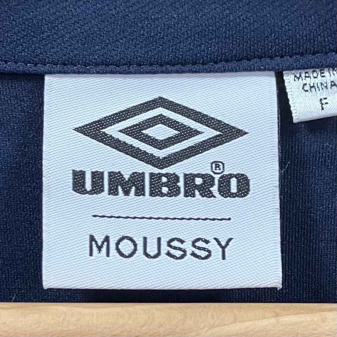 MOUSSY×UMBRO コラボ トラックジャケット ジャージ ネイビー マウジー