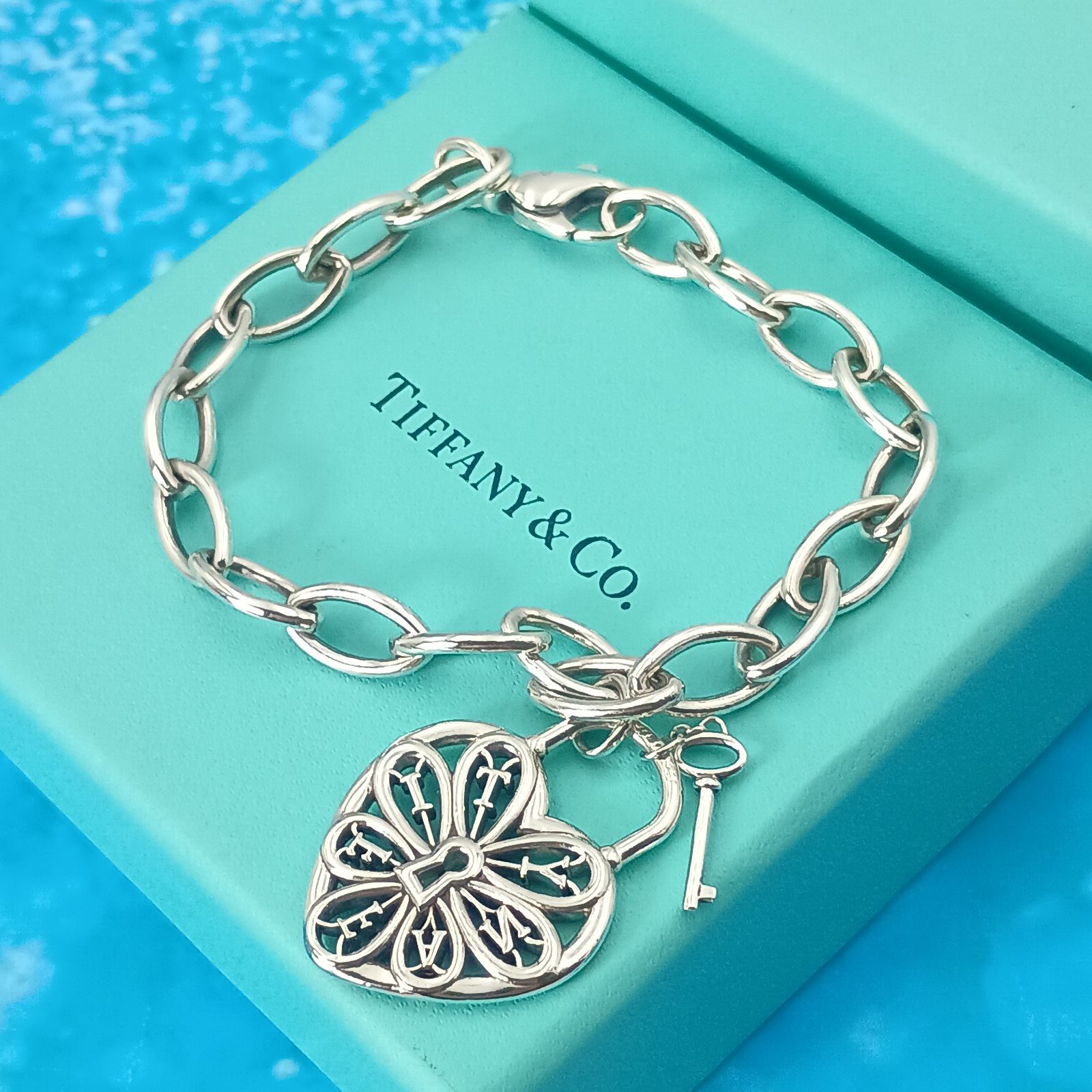 TIFFANY&Co. ティファニー フィリグリー ハート キー ブレスレット