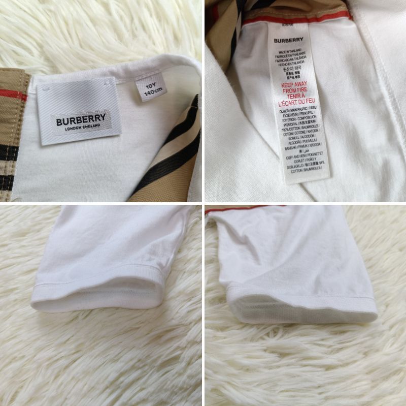 現行タグ BURBERRY バーバリー 半袖Tシャツ ストライプ キッズ 140cm