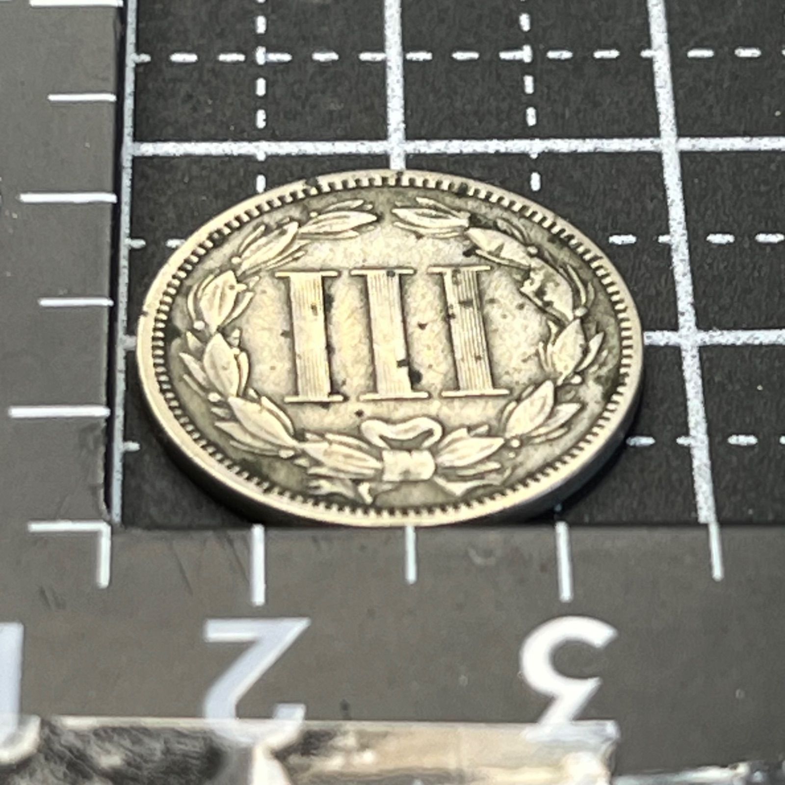 1869年 アメリカ 3セントニッケル III Three Cent Nickel 白銅貨 134