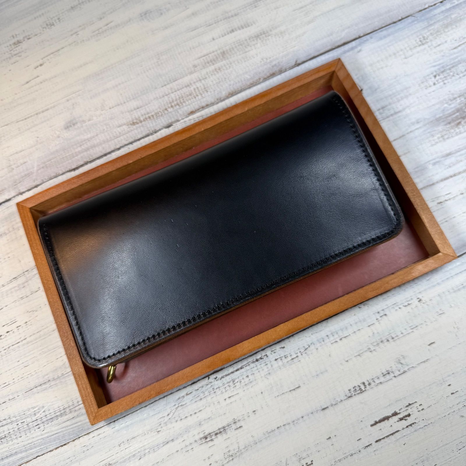 トラッカーウォレット ロング 3層】ホースバット ゴールド universal