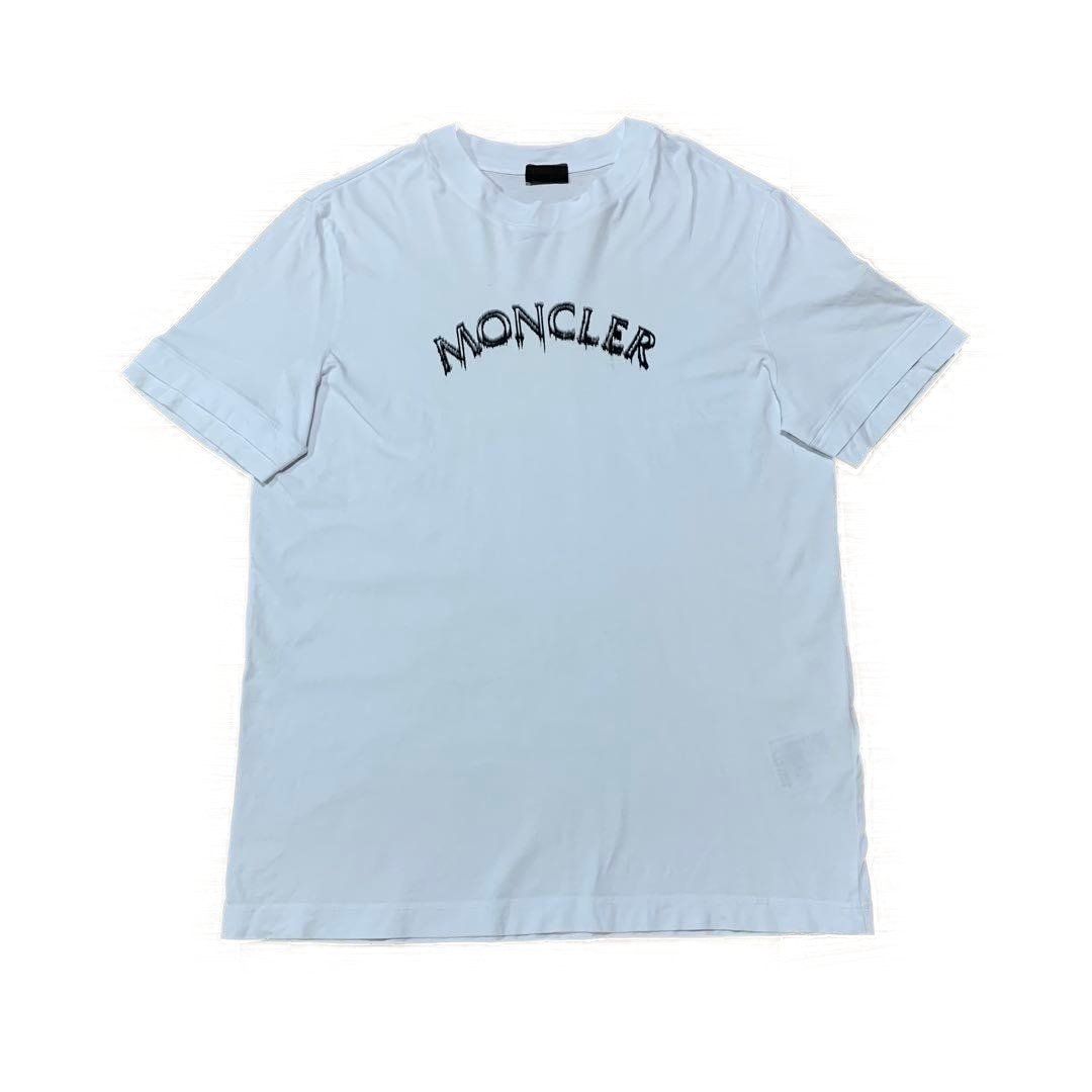 MONCLER シリコンワッペン ホワイト Tシャツ 4S477 【公式通販】