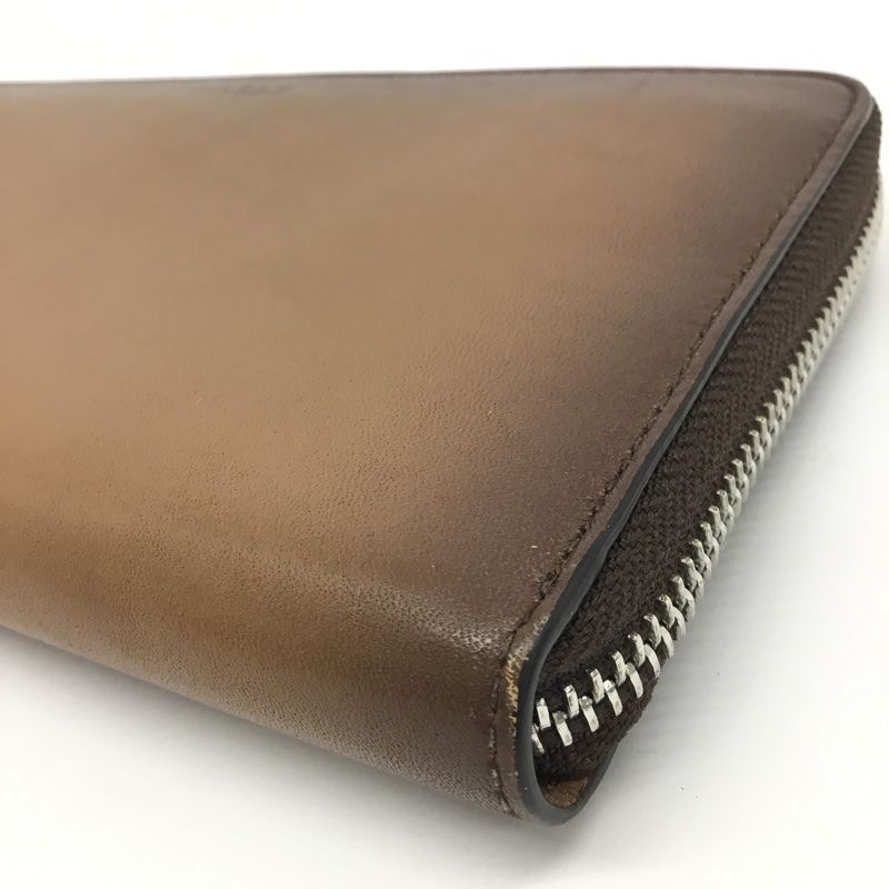 BALLY【バリー】ラウンドファスナー長財布 レザー ブラウン系 メンズ