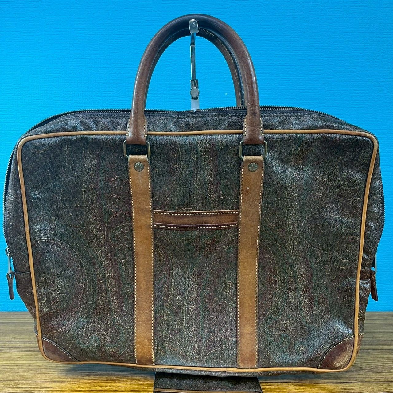WB31 ETRO エトロ ビジネスバッグ ペイズリー ブラウン メンズ 鞄 