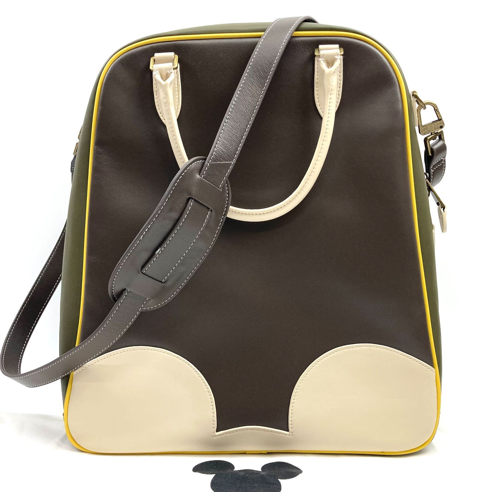 t) ZARA ザラ X Disney ディズニー コラボ レザー shopper バッグ
