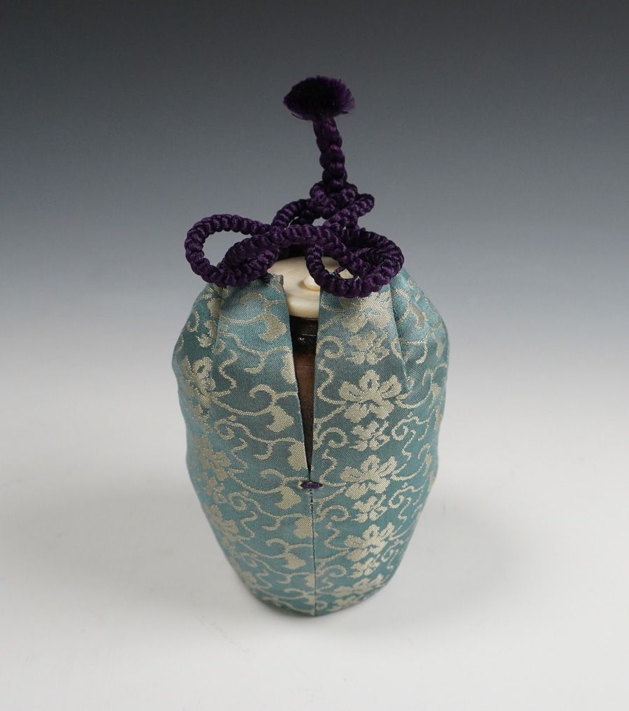 尾中 市野信水窯 丹波焼 肩衝茶入 道元緞子仕覆添 共箱 茶道具 - メルカリ