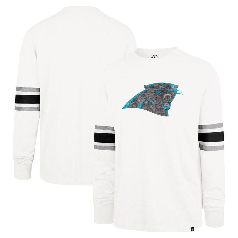 フォーティセブンブランド メンズ トップス Tシャツ 47 Brand Mens 47 White Carolina Panthers Gridiron Premier Brex Long Sleeve TShirt Pth White ホワイト