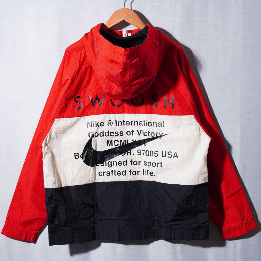 ナイキ NIKE ナイロンジャケット ウインドランナー L ブラック×レッド