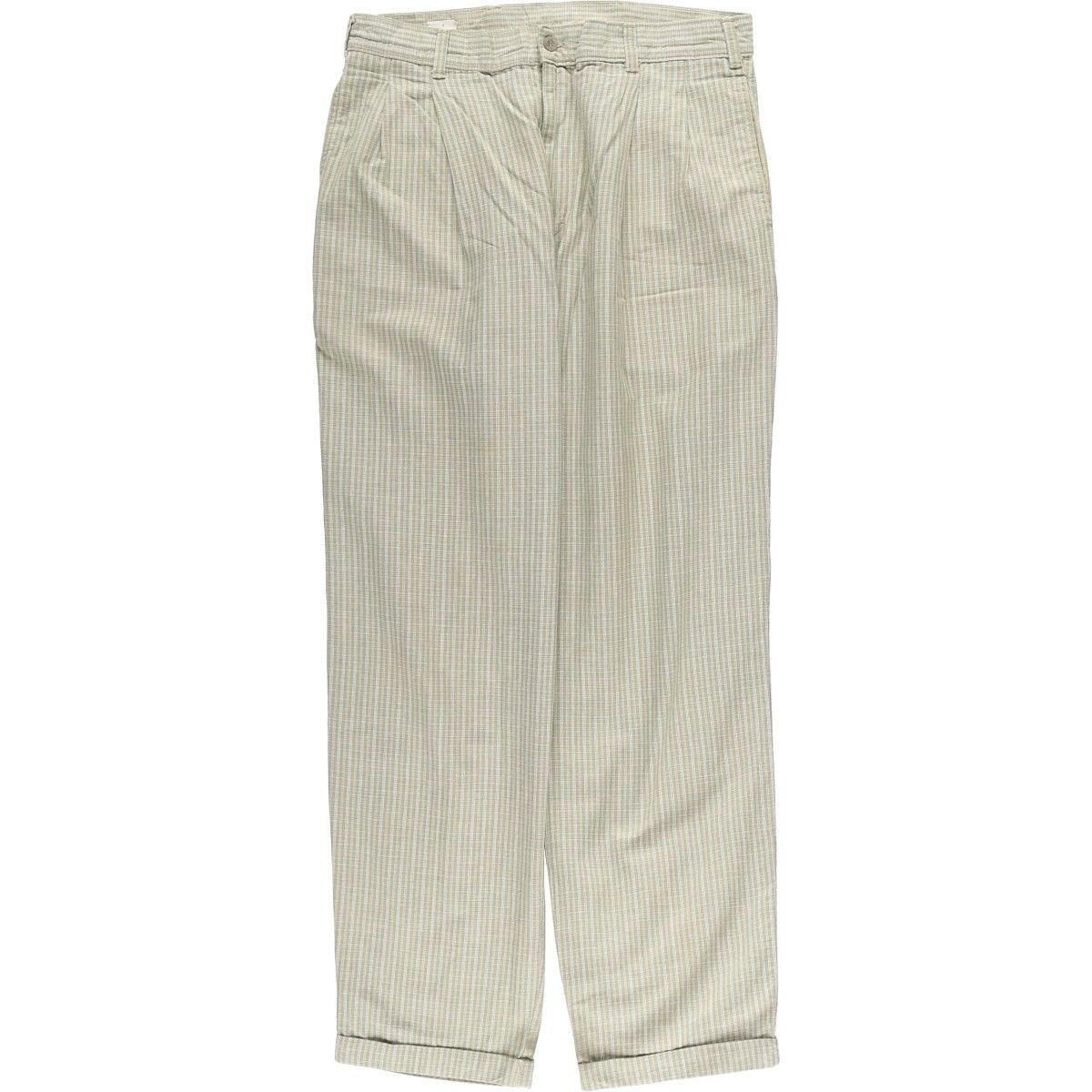 古着 ドッカーズ DOCKERS class A チェック柄 ツータック コットン