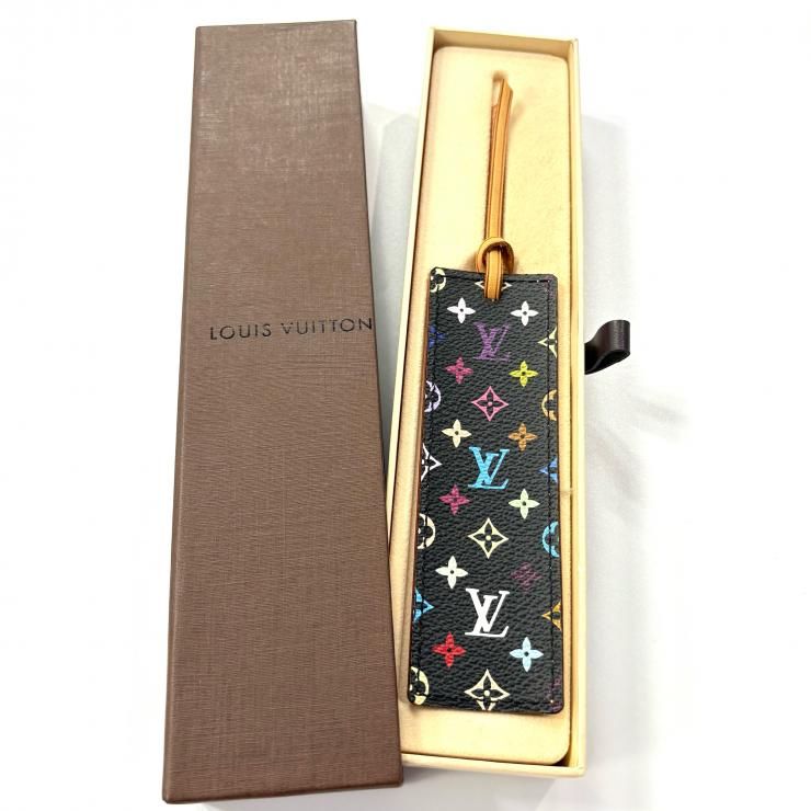LOUIS VUITTON モノグラム マークページ・カドゥ ブックマーク しおり ブラック マルチカラー M99179 鑑定済み 正規品 ルイ・ヴィトン
