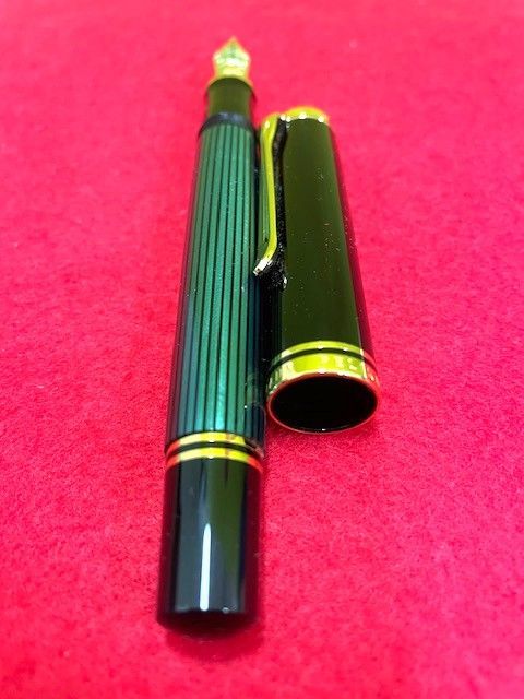 ほぼ未使用品 ペリカン スーベレーン M800 グリーンストライプ EF