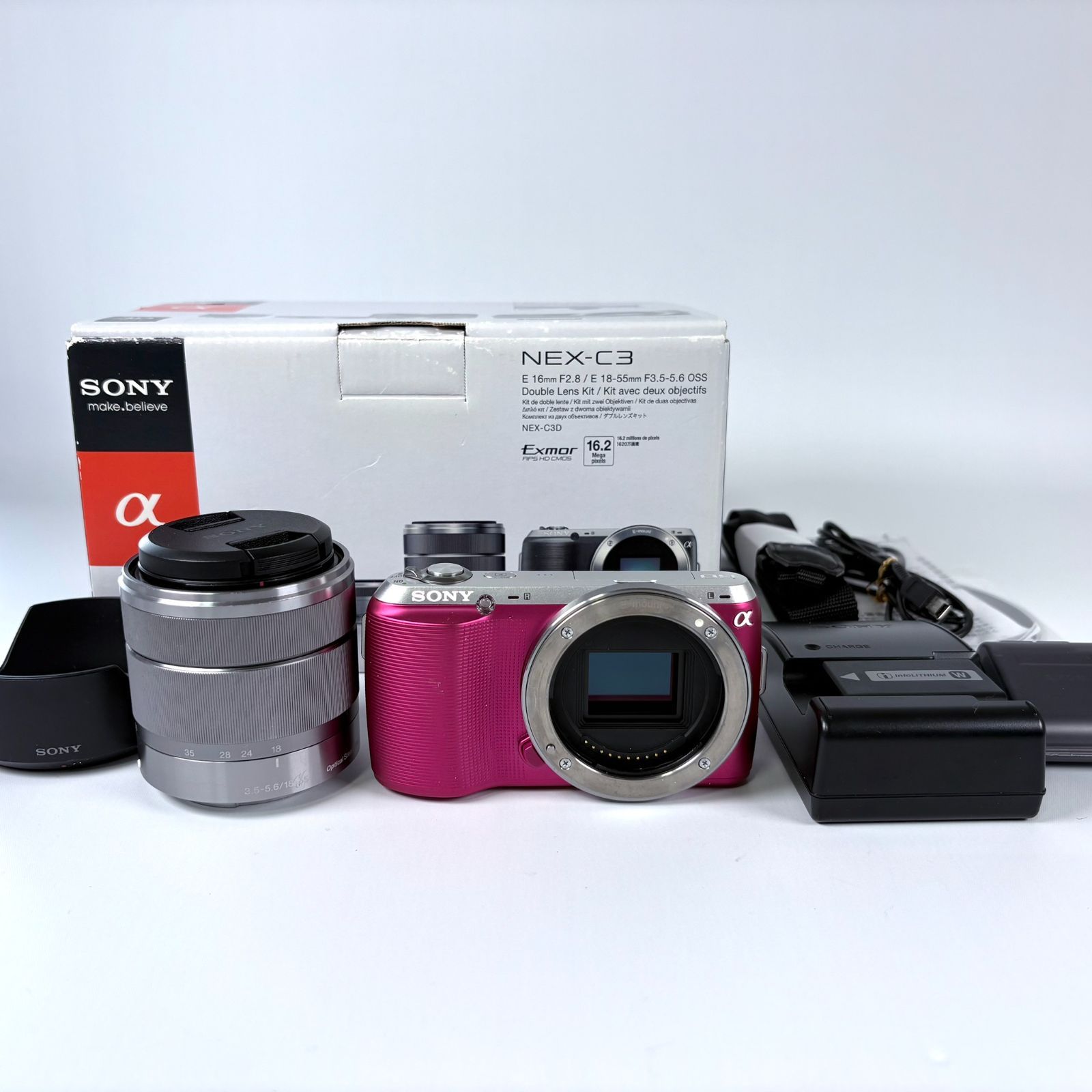 SONY NEX-C3 18-55mm レンズキット ミラーレスカメラ 箱付き - メルカリ