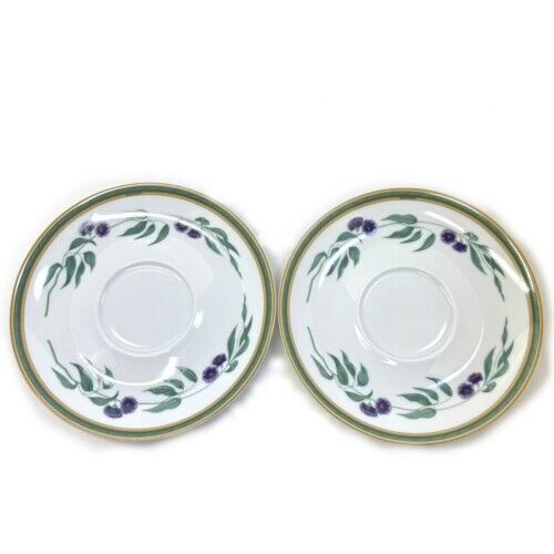 HERMES　エルメス　トゥカン　モーニング　カップ＆ソーサー　2客セット　000315P2　陶器　ホワイト　グリーン　ブランド食器　テーブルウェア　西洋食器　珈琲カップ　プレート　皿　野鳥　朝食【中古】【81630】 HERMES エルメス トゥカン モーニング カップ＆ソーサー 2客セット