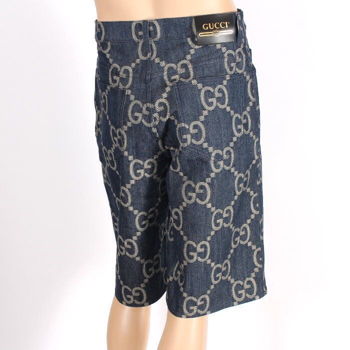 お値下げ!】 グッチ GUCCI ジャンボ GG デニム ショートパンツ 674371