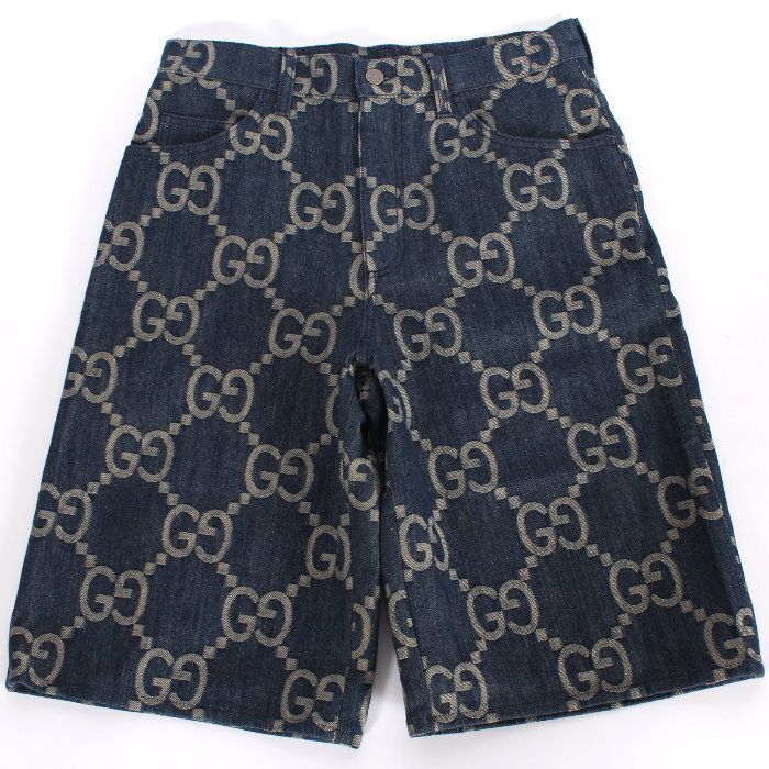 お値下げ!】 グッチ GUCCI ジャンボ GG デニム ショートパンツ 674371