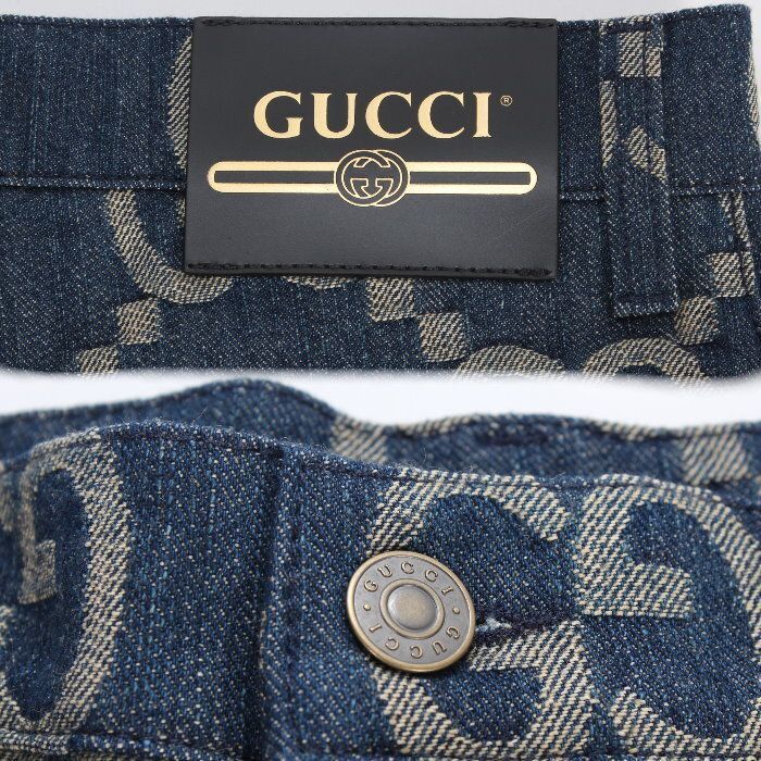 お値下げ!】 グッチ GUCCI ジャンボ GG デニム ショートパンツ 674371
